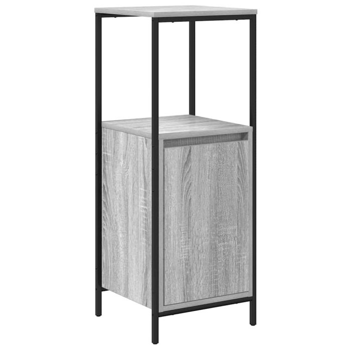 Novaro Fürdőszoba bútor szett 5 db Szürke Sonoma és Fekete - Image 5