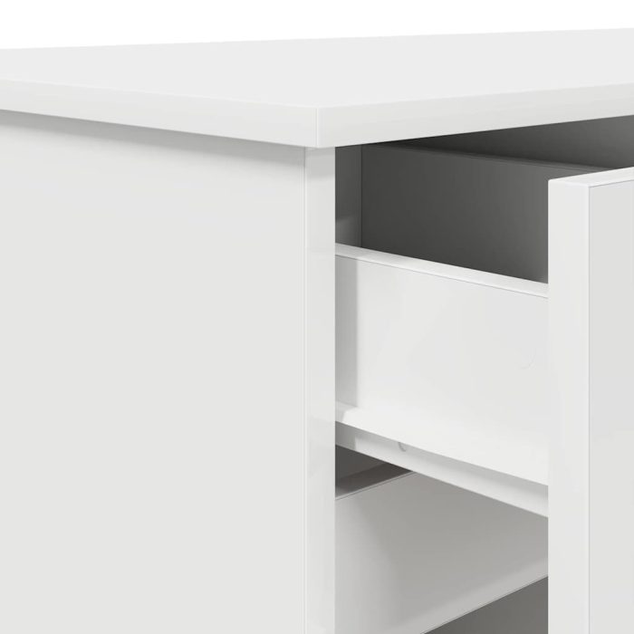 Novaro Asztal Fehér Szerelt fa 140 x 49 x 76 cm - Image 10