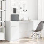 Novaro Asztal Fehér Szerelt fa 140 x 49 x 76 cm