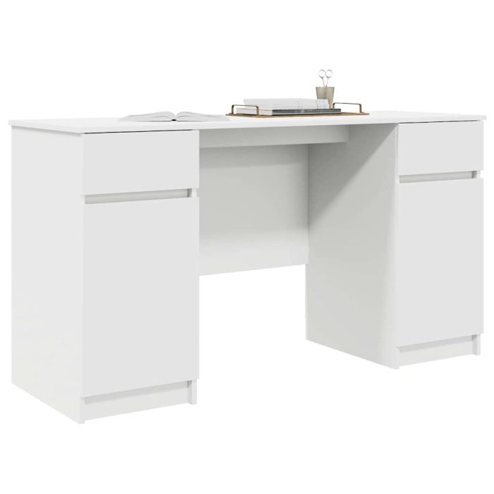 Novaro Asztal Fehér Szerelt fa 140 x 49 x 76 cm - Image 3