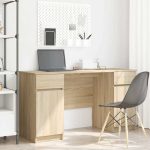 Novaro Asztal sonoma tölgy Szerelt fa 140 x 49 x 76 cm