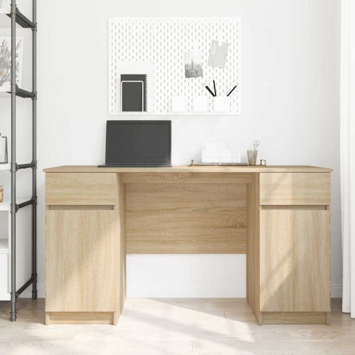 Novaro Asztal sonoma tölgy Szerelt fa 140 x 49 x 76 cm - Image 4