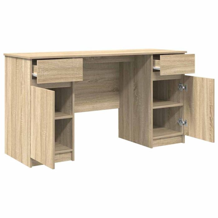 Novaro Asztal sonoma tölgy Szerelt fa 140 x 49 x 76 cm - Image 5