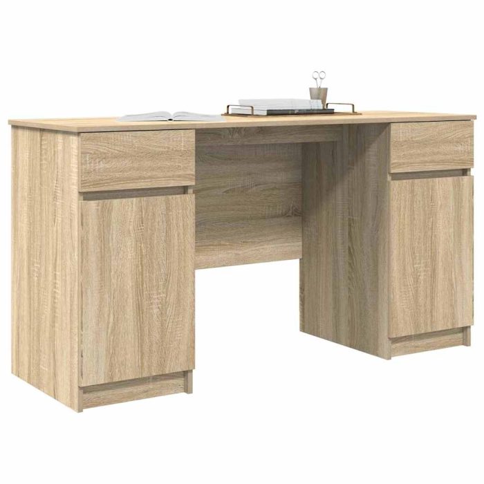 Novaro Asztal sonoma tölgy Szerelt fa 140 x 49 x 76 cm - Image 3
