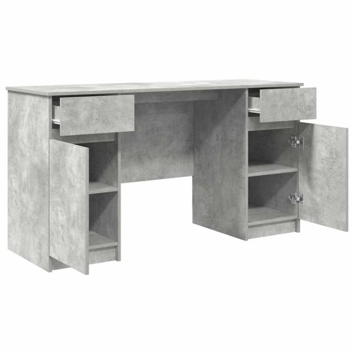 Novaro Asztal Beton szürke Szerelt fa 140 x 49 x 76 cm - Image 5