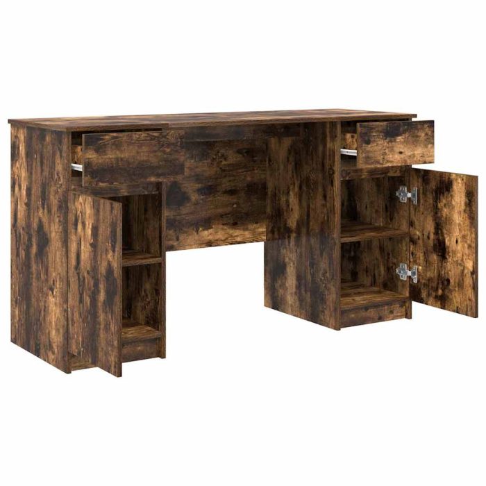 Novaro Asztal Füstölt tölgy Szerelt fa 140 x 49 x 76 cm - Image 5