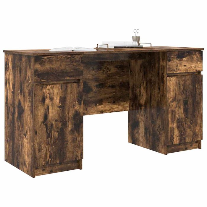 Novaro Asztal Füstölt tölgy Szerelt fa 140 x 49 x 76 cm - Image 3