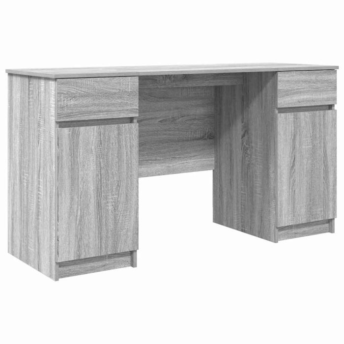 Novaro Asztal Szürke sonoma Szerelt fa 140 x 49 x 76 cm - Image 2