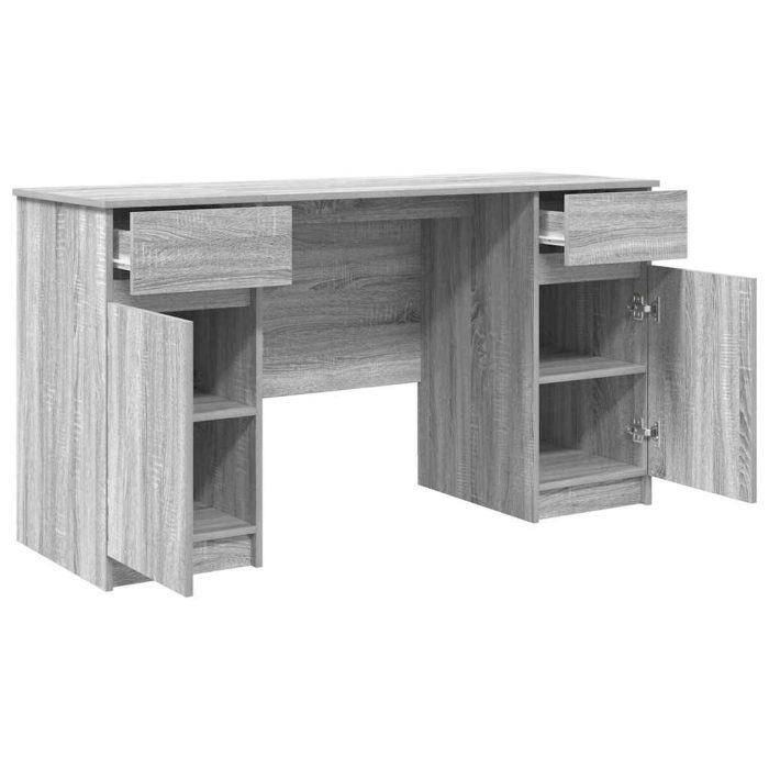 Novaro Asztal Szürke sonoma Szerelt fa 140 x 49 x 76 cm - Image 5