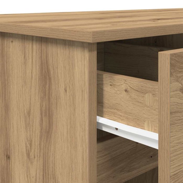 Novaro Asztal kézműves tölgy Szerelt fa 140 x 49 x 76 cm - Image 10