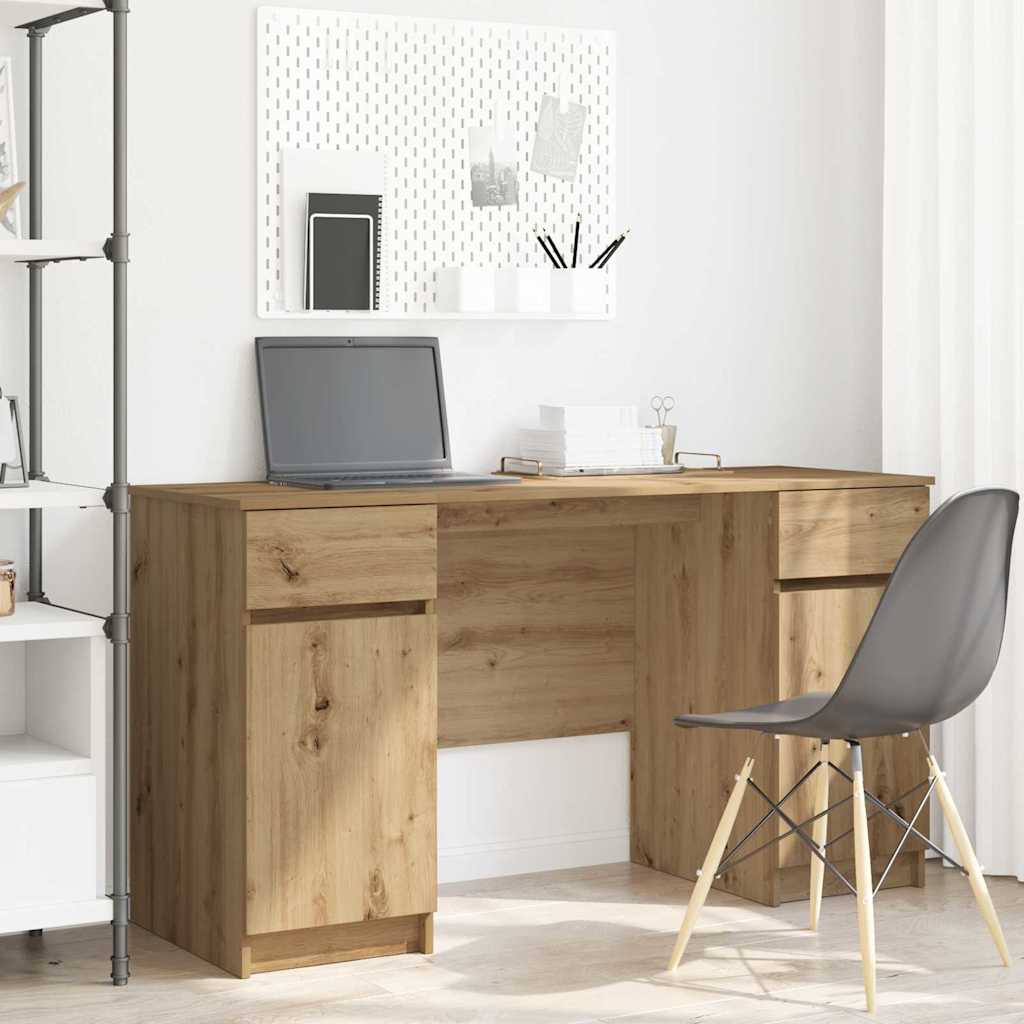 Novaro Asztal kézműves tölgy Szerelt fa 140 x 49 x 76 cm