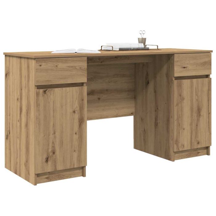 Novaro Asztal kézműves tölgy Szerelt fa 140 x 49 x 76 cm - Image 3