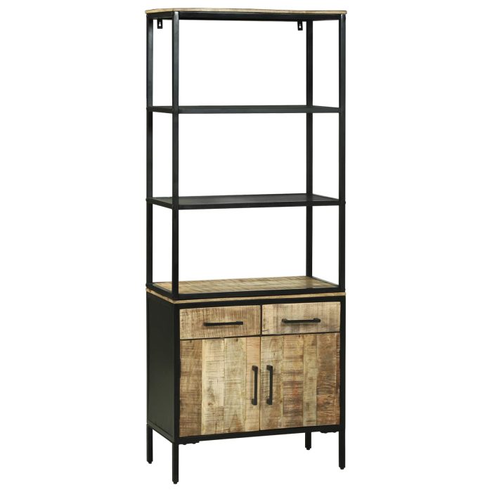 Novaro Magasfiú fiókkal Barna 70 x 35 x 180 cm Tömör Mangófát - Image 2