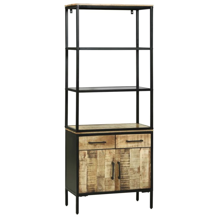 Novaro Magasfiú fiókkal Barna 70 x 35 x 180 cm Tömör Mangófát - Image 3
