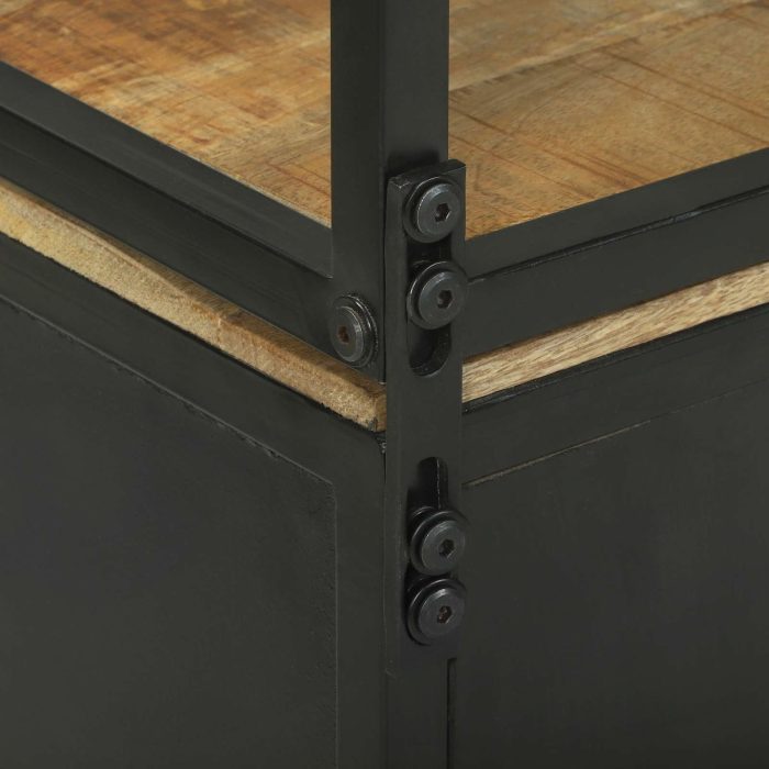 Novaro Magasfiú fiókkal Barna 70 x 35 x 180 cm Tömör Mangófát - Image 10