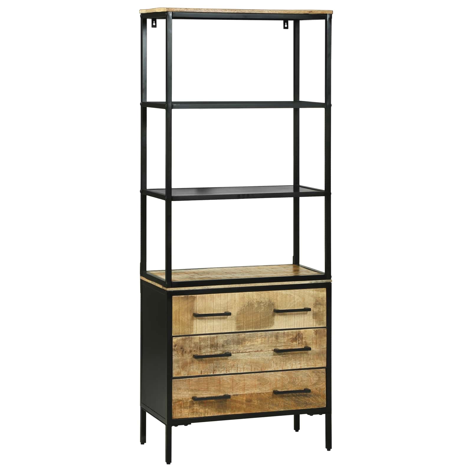 Novaro Magasfiú fiókkal Barna 70 x 35 x 180 cm Tömör Mangófát