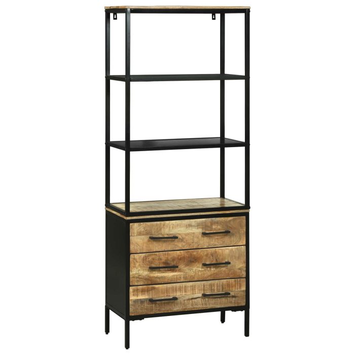 Novaro Magasfiú fiókkal Barna 70 x 35 x 180 cm Tömör Mangófát - Image 2