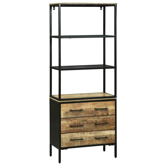 Novaro Magasfiú fiókkal Barna 70 x 35 x 180 cm Tömör Mangófát - Image 3