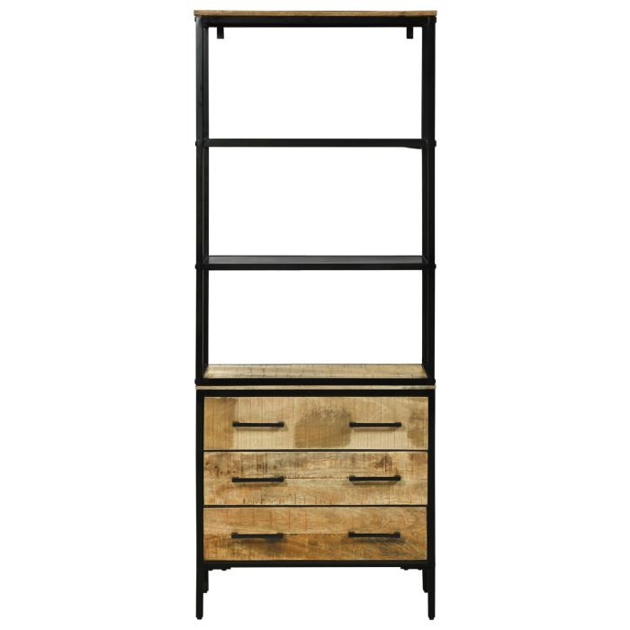 Novaro Magasfiú fiókkal Barna 70 x 35 x 180 cm Tömör Mangófát - Image 5