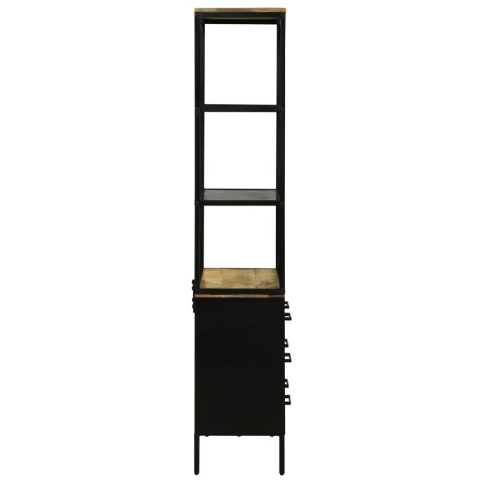 Novaro Magasfiú fiókkal Barna 70 x 35 x 180 cm Tömör Mangófát - Image 6