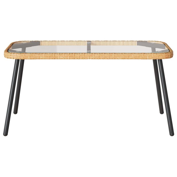 Novaro Kerti Kanapé Szett 2 db Természetes polirattan - Image 5