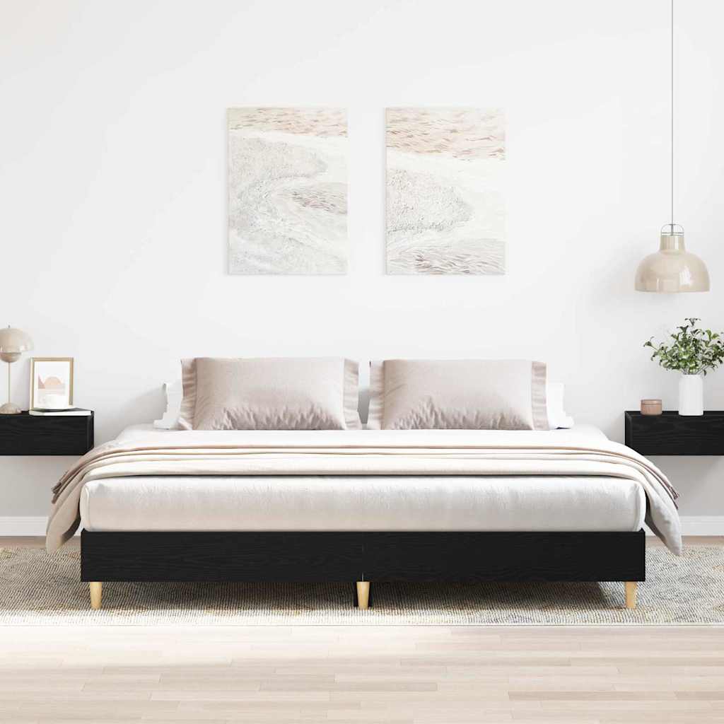 Novaro Ágykeret Fekete tölgy 203 x 183 x 25 cm Szerelt Fa