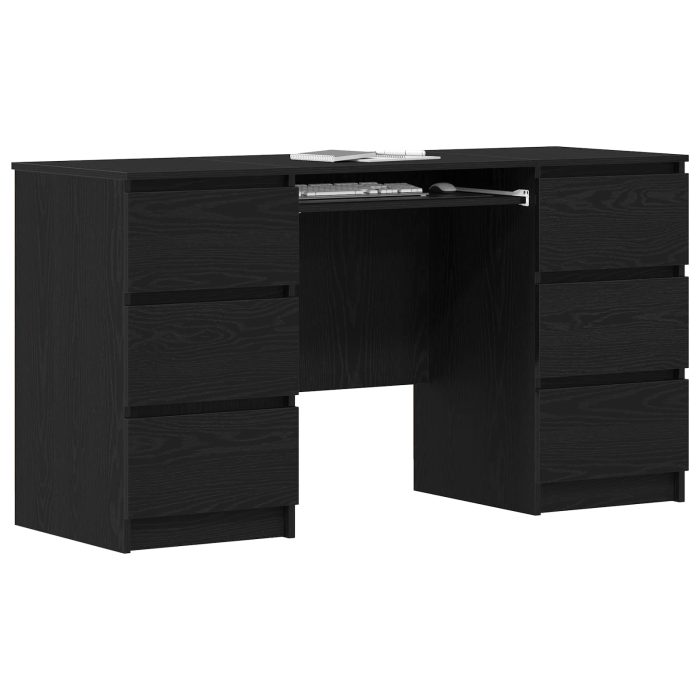 Novaro Asztal Fekete tölgy Szerelt Fa 140 x 50 x 76 cm - Image 3