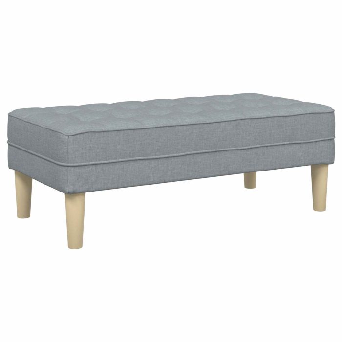 Novaro Kanapé Szett 2 db Világosszürke Poliészter - Image 6