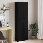Novaro Irodai szekrény Fekete tölgy 60 x 32 x 190 cm Szerelt Fa