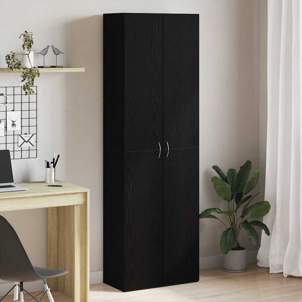 Novaro Irodai szekrény Fekete tölgy 60 x 32 x 190 cm Szerelt Fa