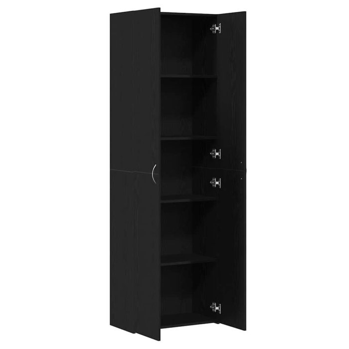 Novaro Irodai szekrény Fekete tölgy 60 x 32 x 190 cm Szerelt Fa - Image 5