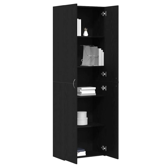 Novaro Irodai szekrény Fekete tölgy 60 x 32 x 190 cm Szerelt Fa - Image 3
