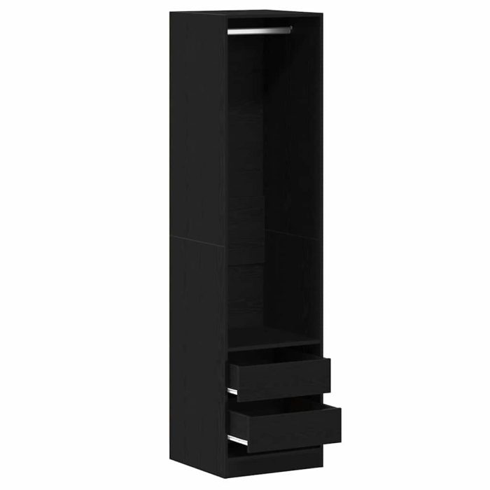 Novaro Ruhásszekrény Fekete tölgy 50 x 50 x 200 cm Szerelt Fa - Image 5