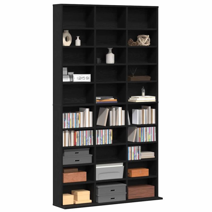Novaro CD szekrény Fekete tölgy 101 x 23 x 177,5 cm Szerelt Fa - Image 3