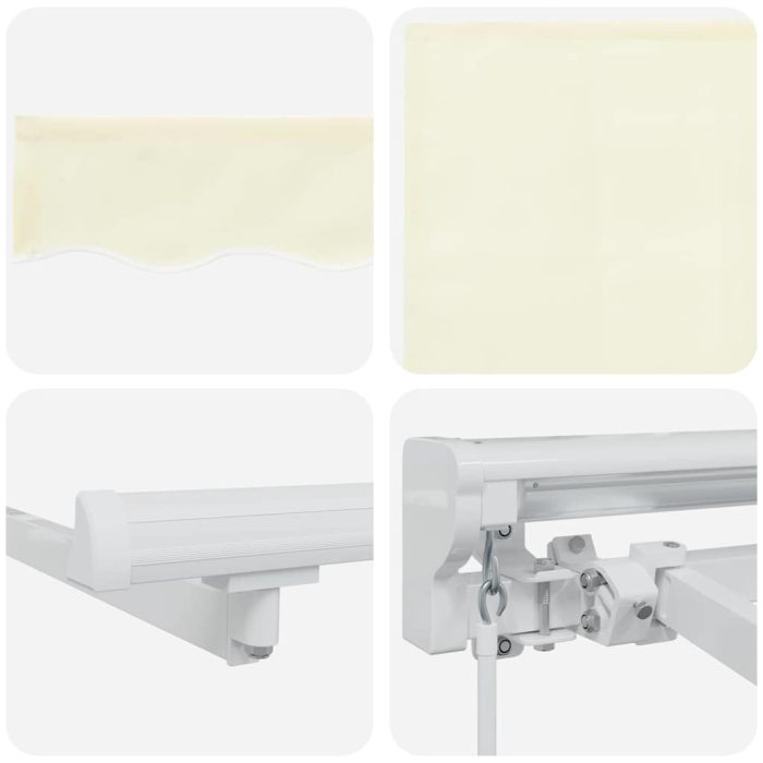 Novaro Napernyő keret Krémszínű 250 x 200 cm Poliészter PU bevonattal - Image 8