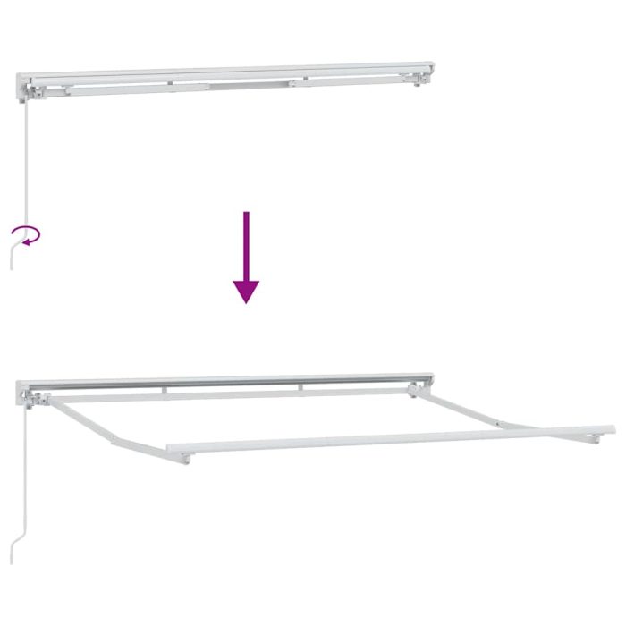 Novaro Napernyő keret Krémszínű 250 x 200 cm Poliészter PU bevonattal - Image 9
