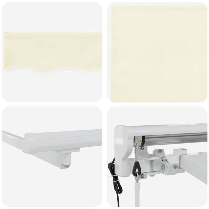Novaro Napernyő keret Krémszínű 250 x 200 cm Poliészter PU bevonattal - Image 8