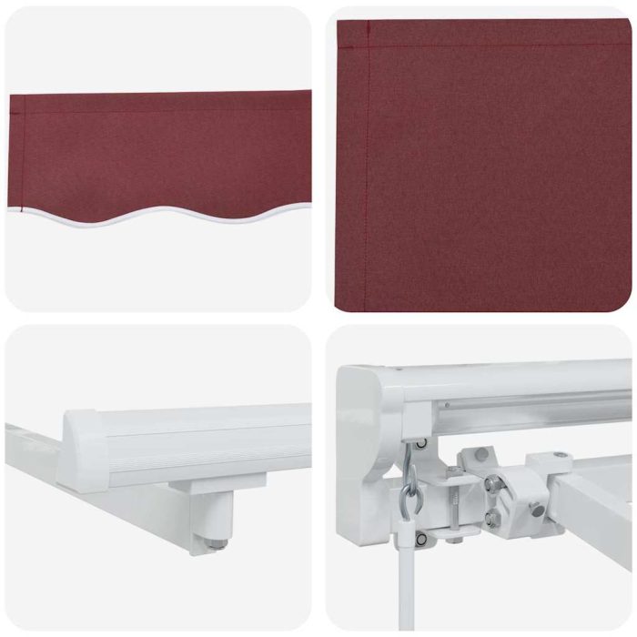 Novaro Napernyő keret Burgundi 250 x 200 cm Poliészter PU bevonattal - Image 8