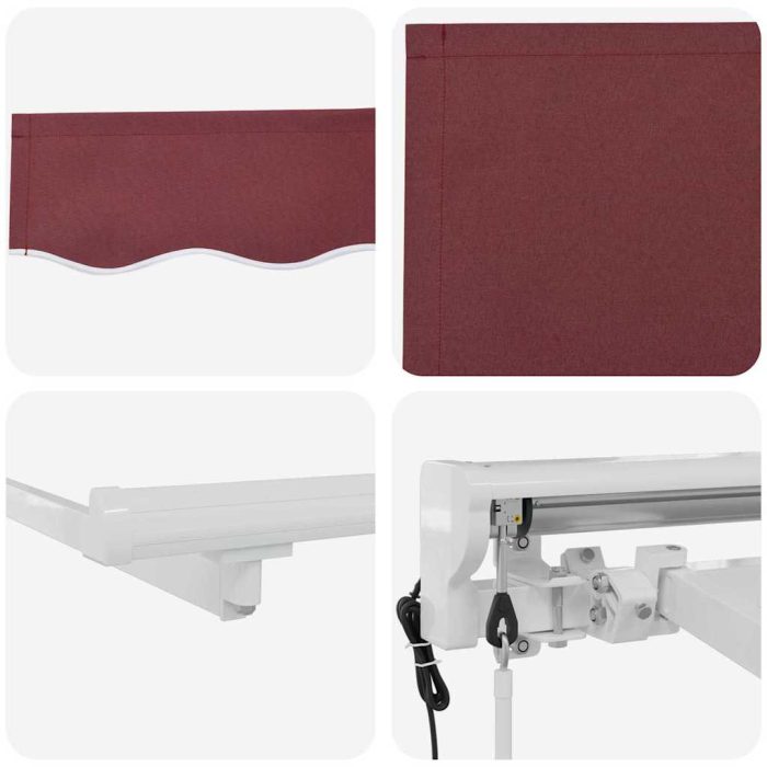 Novaro Napernyő keret Burgundi 250 x 200 cm Poliészter PU bevonattal - Image 8