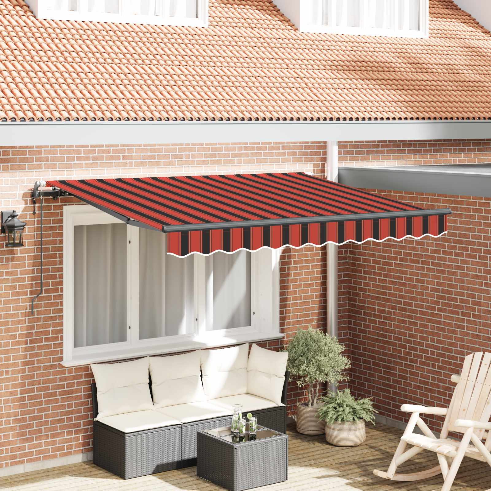 Novaro Behúzható napellenző Barna 250 x 200 cm szövet