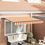 Novaro Behúzható napellenző Sárga és narancs 250 x 200 cm szövet