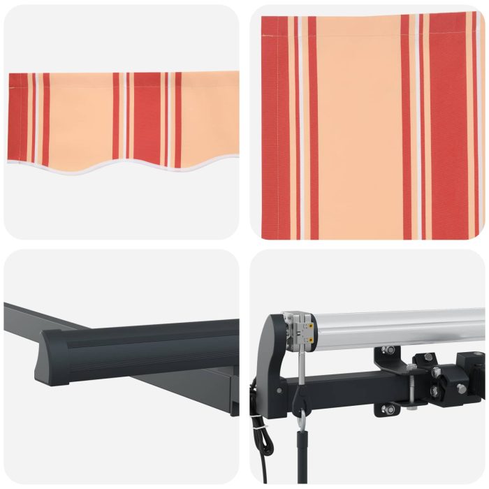 Novaro Behúzható napellenző Sárga és narancs 250 x 200 cm szövet - Image 8