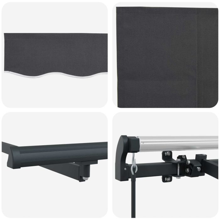 Novaro Behúzható napellenző Antracit 300 x 200 cm szövet - Image 8