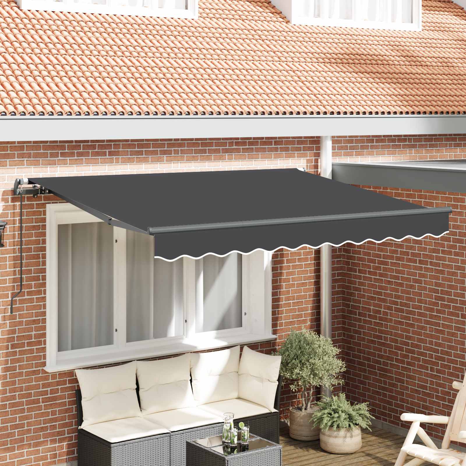 Novaro Behúzható napellenző Antracit 300 x 200 cm szövet