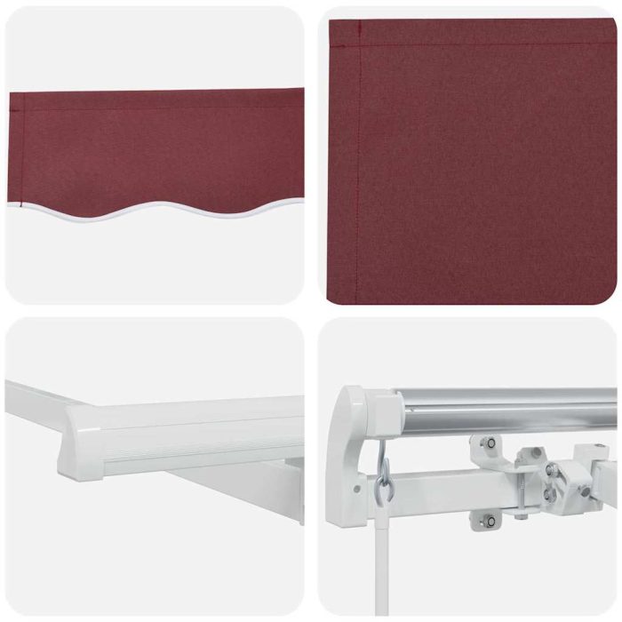 Novaro Behúzható napellenző Burgundi 300 x 200 cm szövet - Image 8