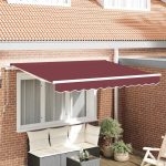 Novaro Behúzható napellenző Burgundi 300 x 200 cm szövet