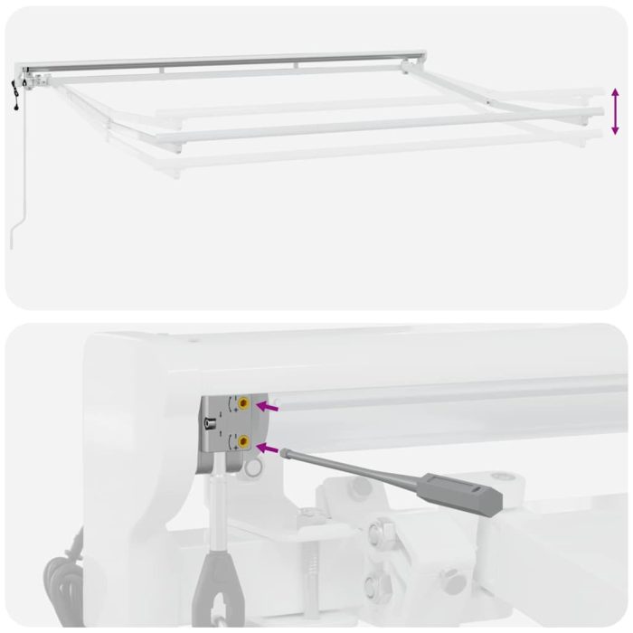 Novaro Napernyő keret Sárga és Szürke 300 x 200 cm - Image 10