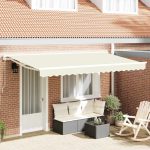 Novaro Napernyő keret Krémszínű 350 x 200 cm Poliészter PU bevonattal