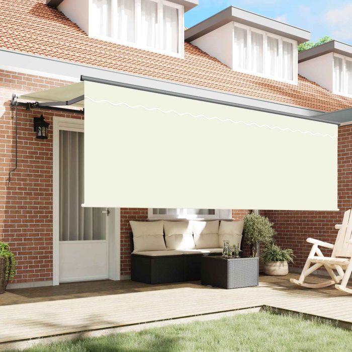 Novaro Behúzható napellenző Krém 350 x 200 cm Pamut és Alumínium - Image 3