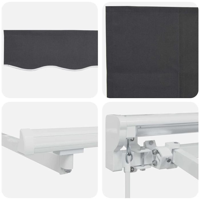 Novaro Behúzható napellenző Krém 350 x 200 cm Pamut és Alumínium - Image 10